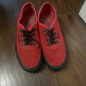 Vintage Platform Vans Deadstock Red and Black size 8
